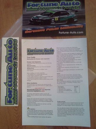 Paperwork, liability waivers, installation &amp; adjustment instructions - handy stuff!