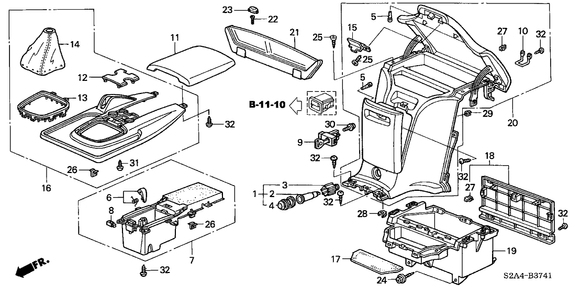 AP2 S2000 Center Console Image