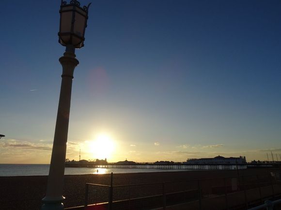 Sunset over the pier