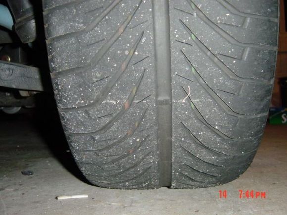 Worn Rear Tire