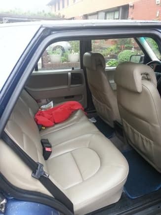 The new beige leather seats
