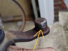 This is showing wear marks on the pin that the black piece covers. There's another mark on the other side.
I'll try to show y'all where this pin & black piece sits.