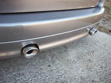 MY ONE OFF DUAL EXHAUST. NO ANGERY BUMBLE BEE SOUND HERE