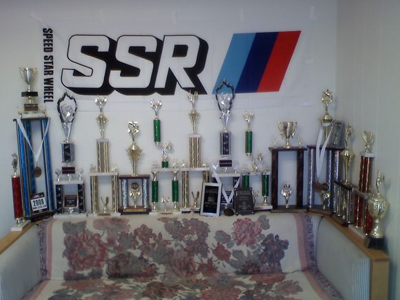 Trophies, plaques and medals that my brother and I have won at shows or racing.....