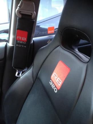 Seat Belt Pads Made by the original RB320 upholsterer