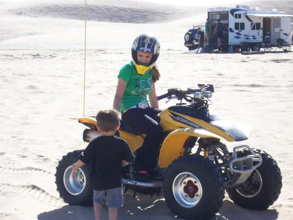 my wife and son in glamis 08