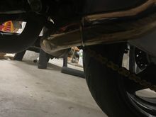 Small scratches below muffler