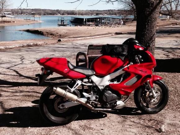 Out riding in January 2014.