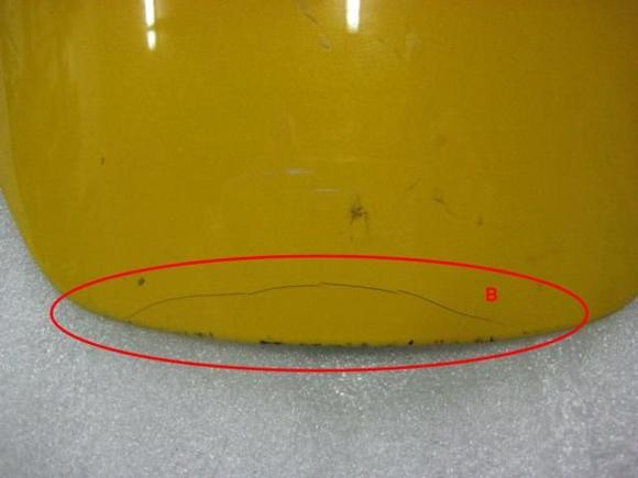 seat cowl, '98 yellow, some damage