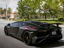 Awesome Lamborghini Aventador LP 750-4 SV from Kuwait on the streets of California.  The owner is known as @thedarkestride from Instagram.