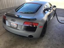 Stunning Nardo Grey Audi R8 V10 owned by Erik Dietz in California. Follow him on Instagram.
