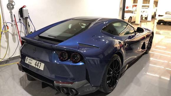 Amazing Blu Swaters Ferrari 812 Superfast in Dubai. Such a beautiful color.
