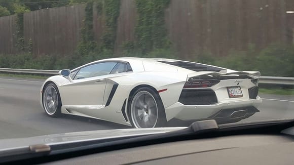 DeMerris Knowles spotted this sleek Lamborghini Aventador LP 700-4 on the highway near Baltimore, Maryland.