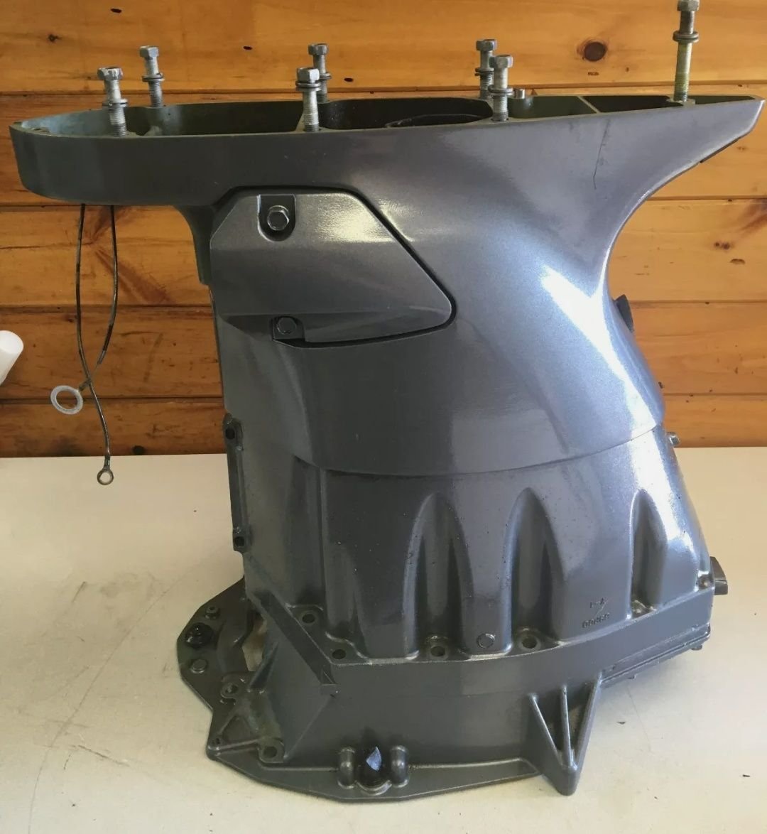 2005 Yamaha F150 hole in upper exhaust burned right through apron on