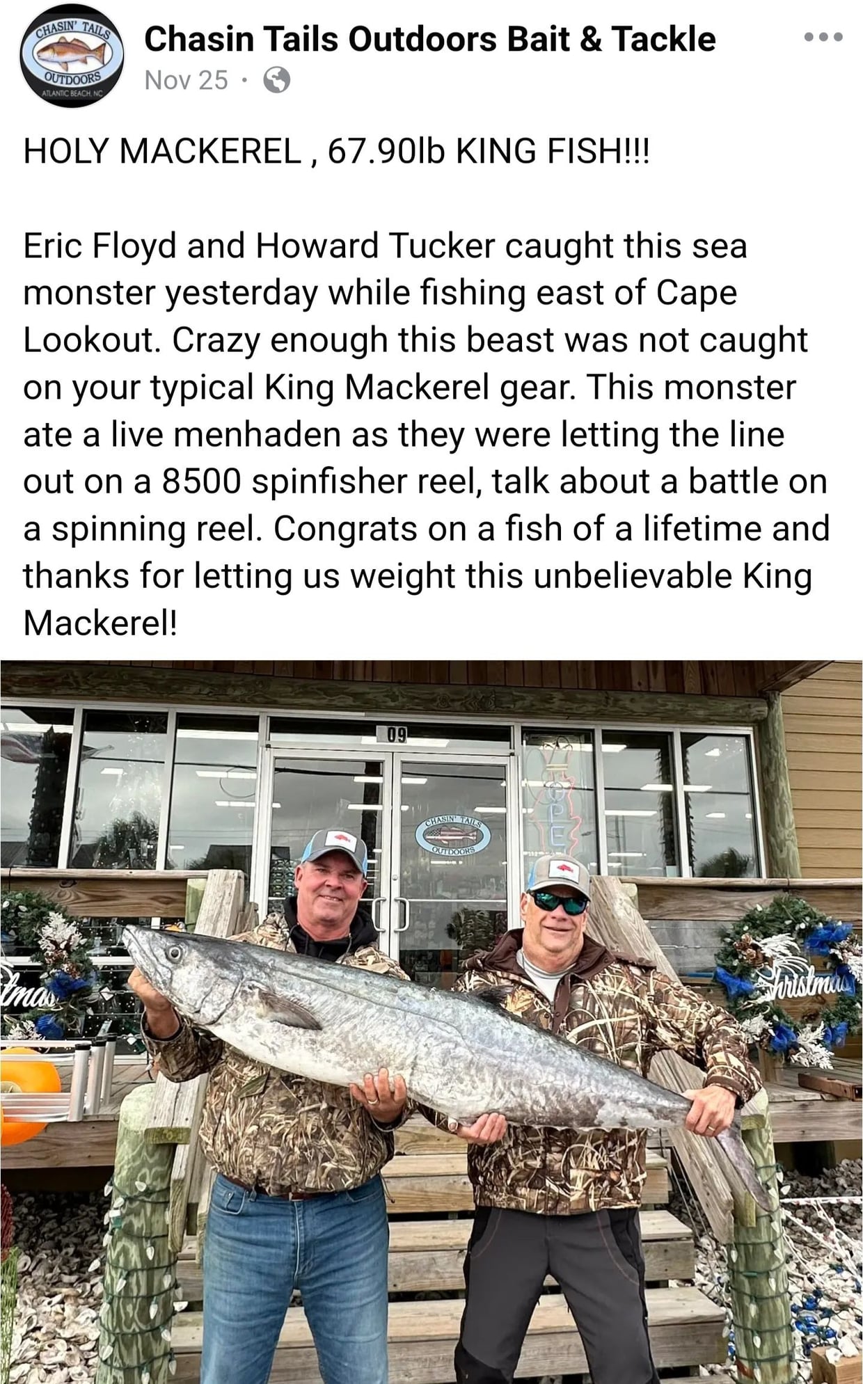 Morehead City, NC- A World Class Fishery in December- Lot of