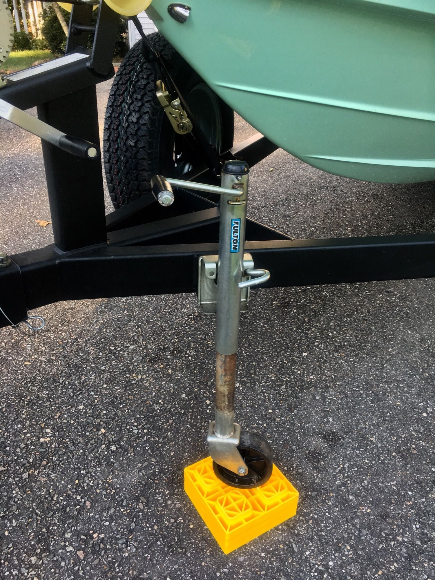 Trailer storage in winter on inclines driveway The Hull Truth