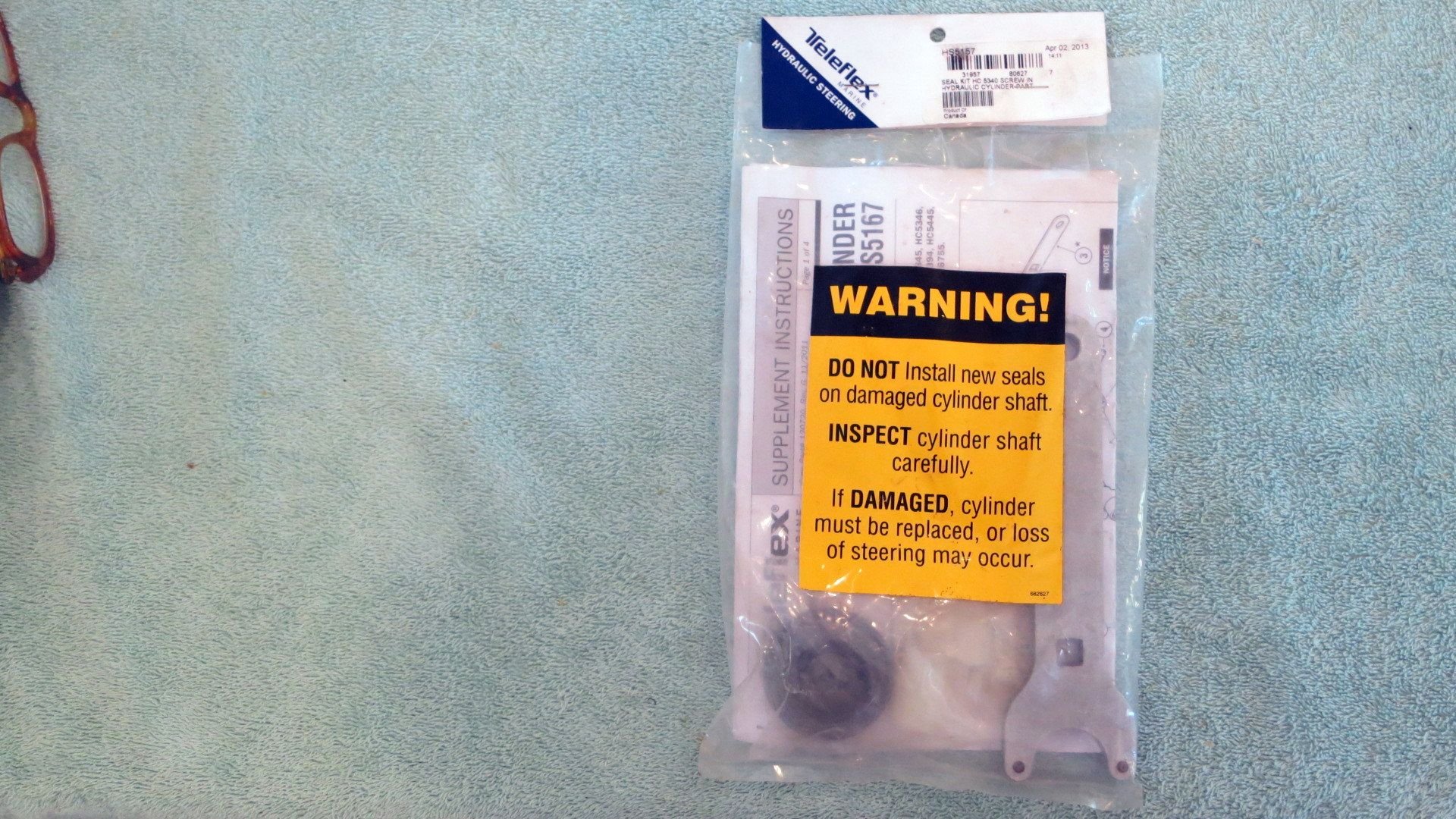 SOLD SeaStar / TeleFlex Hydraulic Outboard Steering Seal Kit SOLD
