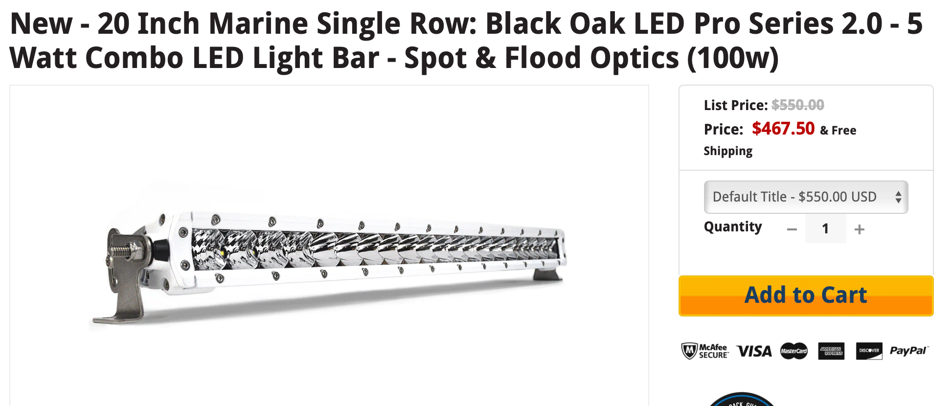 LED Light Bars - Black Oak LED