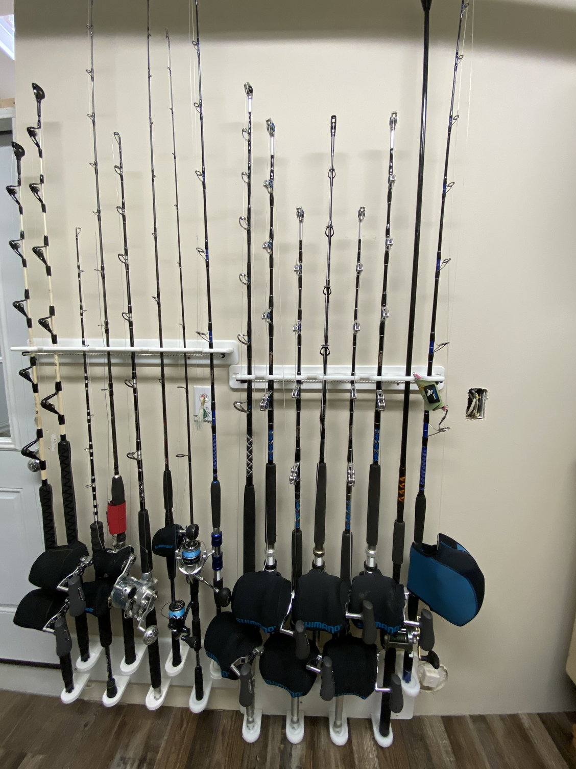 Vertical fishing rod rack - The Hull Truth - Boating and Fishing Forum