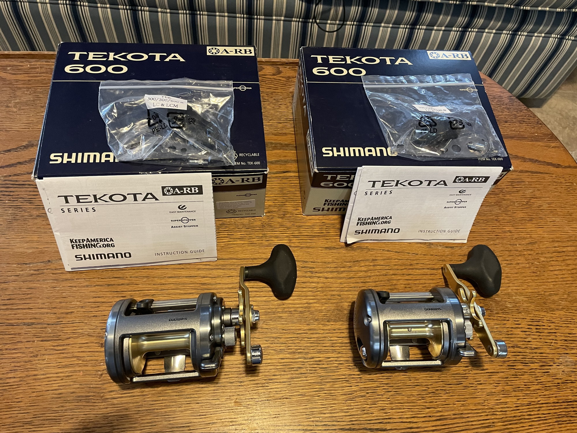 Shimano Tekota 600 pair for sale - almost perfect condition - The