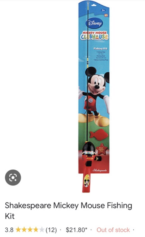 Shakespeare Mickey Mouse Lighted Fishing Kit 