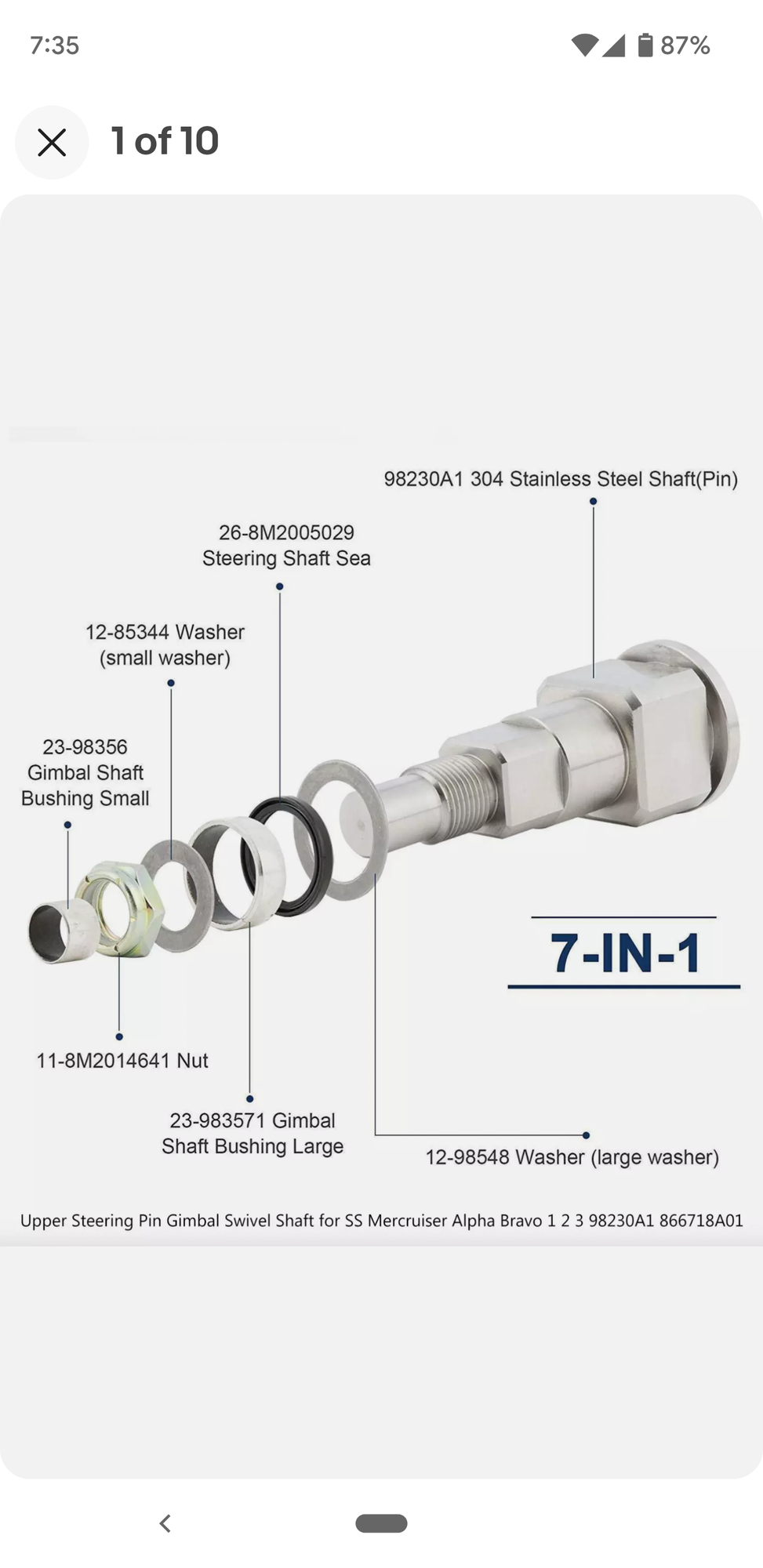 Mercruiser bravo 3 steering pin leak The Hull Truth Boating and