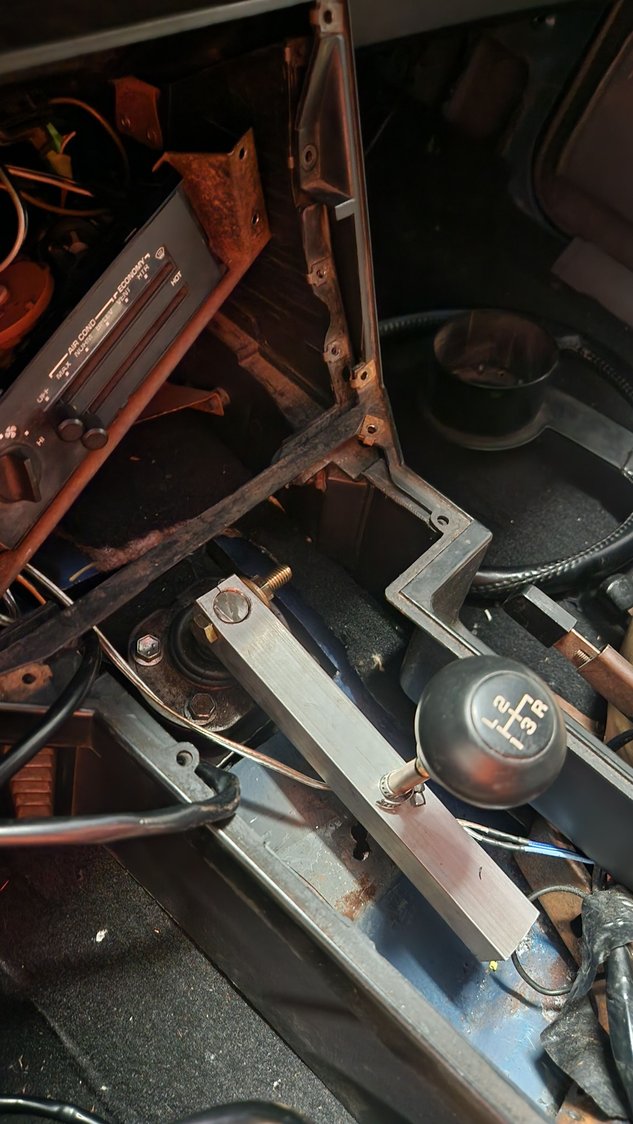 Location of shifter without plate removed