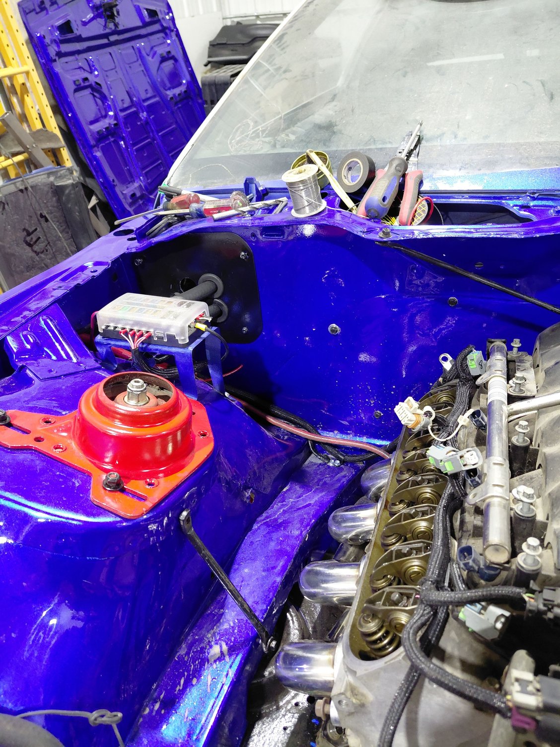 3 more wires and engine bay will be ready.