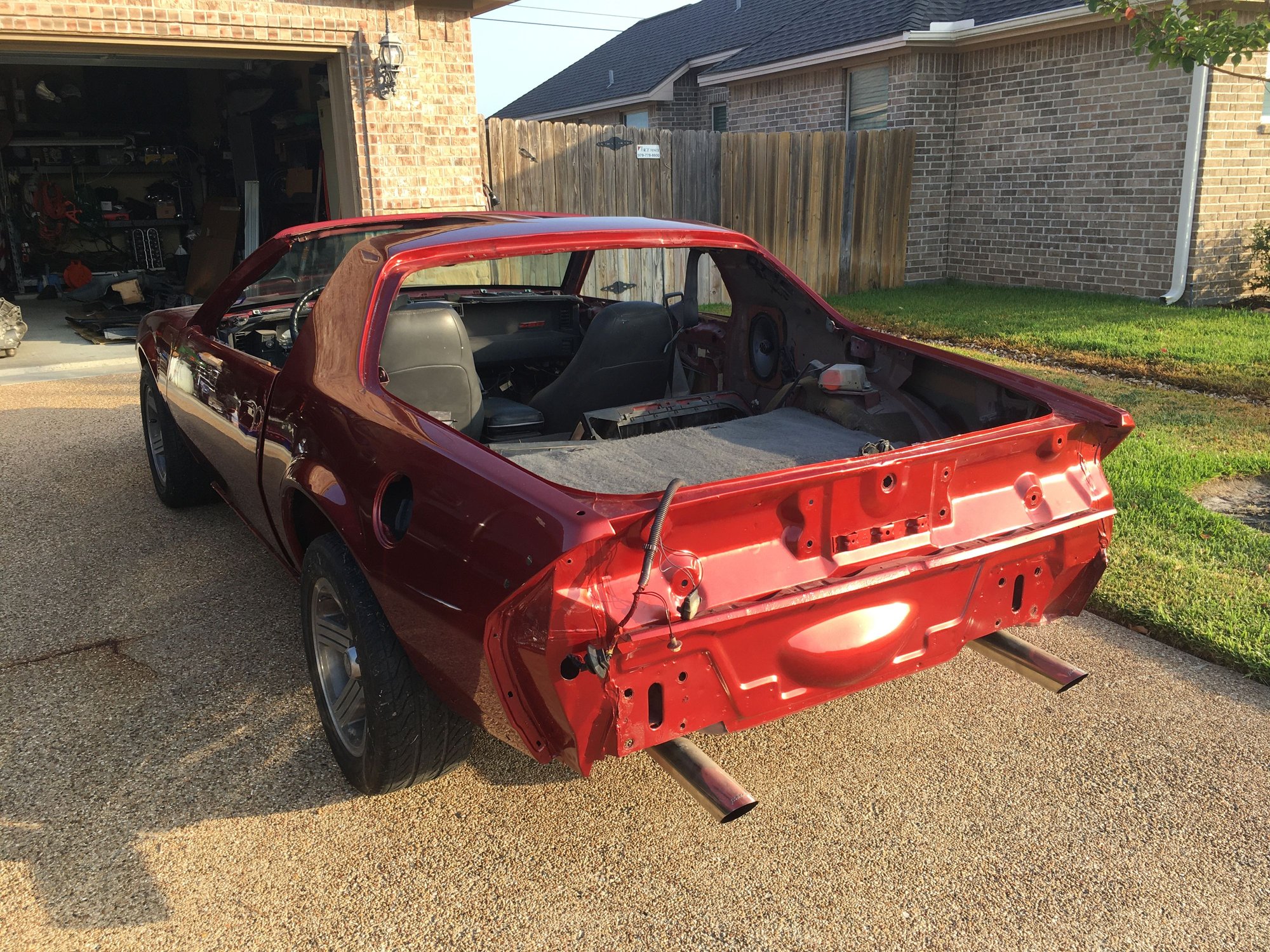 Bad body work and the paint is the wrong tone. Lack of coverage made it very brassy. 