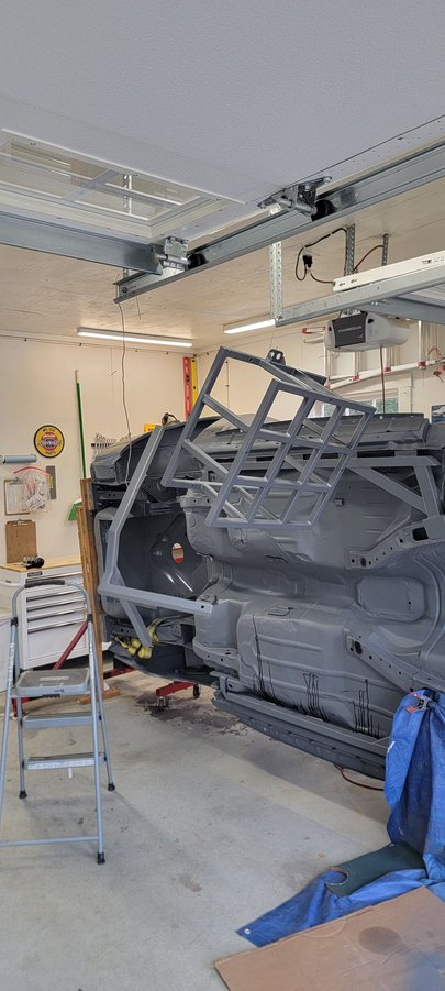 FINALLY done sanding and preppeing for Eastwood epoxy primer. I use acid etch to get the welds yeady and a surface prep tool for the flat parts. 