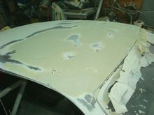 Roughed in with 40 grit. Passenger side.