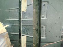 Driver side effect off the Morrison Cook car on the left. You can see where they had cut it out because of the jacking rail under the car.