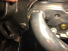 Shows the need for the slotted hole when the bracket is parallel.  I need a new bracket and to fix the real issue.