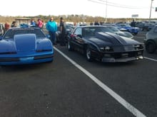 This was taken at raceway park.  The firebird is my friends 8.50 index car.