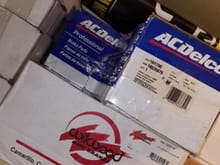 Acdelco rear calipers, new, not rebuilt. Wilwood front calipers, powdercoated red.