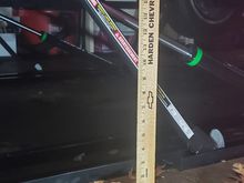 About 17.5" Of lift at the side sill. 