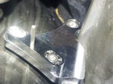 Good view showing the interference with the accessory bracket and the amount of material that had to be removed.