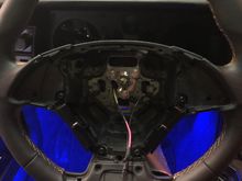 Center cut and beveled, mounted using large center nut and clip, as well as using the grant adapter. New extended wires for horn. 