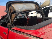 I got the convertible frame today... but somebody cut a V shape into the trunk. So the trunk is no good. 