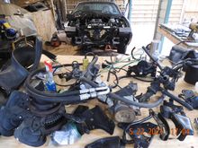 Pressure washed all remaining grungy brackets, shrouds and hoses for re-assy.