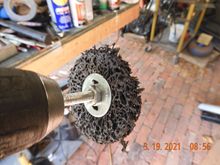 But this little wheel ate it up! I forget the name, but it removed the rest of the residue on contact.  