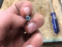 This is the wire that supposedly plugs into the speedometer sending unit. There are two of these, I just don't have the other one in hand because it's still attached to the bottom of the car.