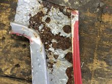 Inside of damaged panel