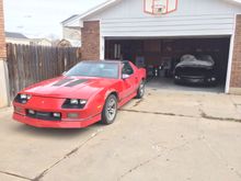 The Iroc right after dropping it off at my house. It looks better in this picture then in person