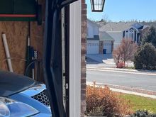 Bumper upper mounting bracket painted with sem trim black. 