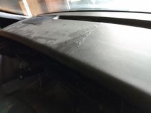 The crack with a horrid job of me trying to patch it.