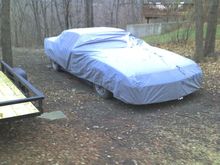 How my car sleeps over winter recently, oh someday I'll have a heated garage for her.