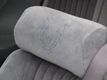Same Firebird that is on Sub-Box and rear lights is embroidered on both front headrests.