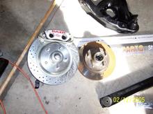 comparison of  Baer brakes to the stock ones.