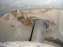 Wheel well that I will patch.